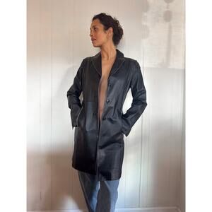 Vintage Black Leather Jacket Size Small